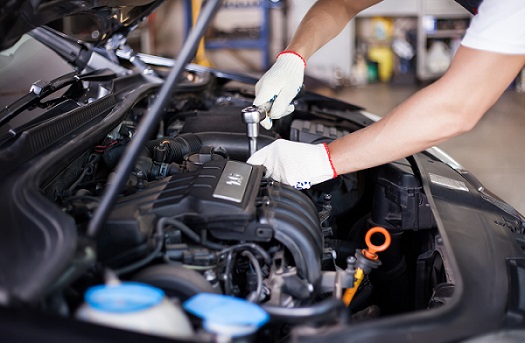 Hands of car mechanic